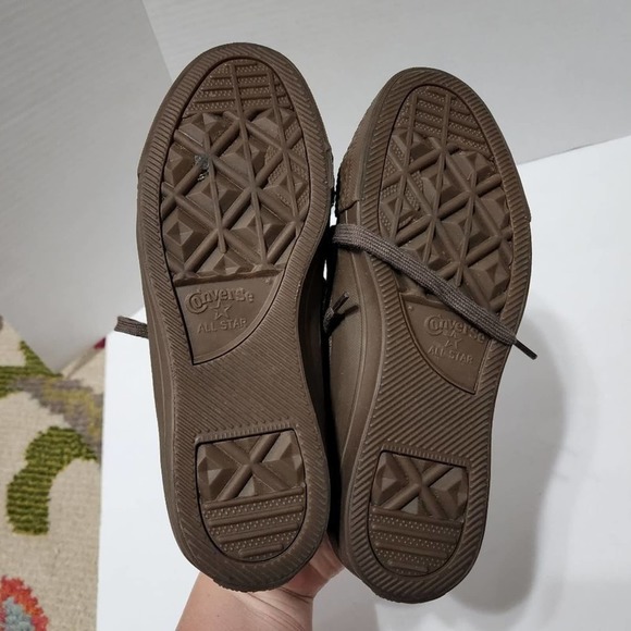 CONVERSE All Star brown suede leather sneakers women's size 7 - Picture 7 of 7